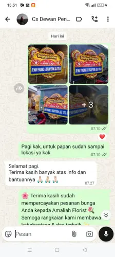 Testimonial Papan Bunga Pernikahan saketi