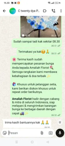 Testimonial Standing Flower saketi