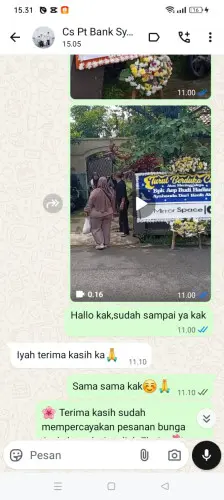 Testimonial Papan Bunga saketi