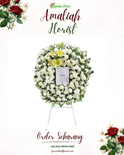 Krans Bunga Duka Cita saketi